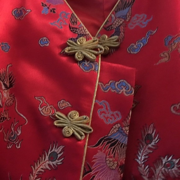 COPY - Custom-made silk Chinese red jacket - Picture 2 of 4